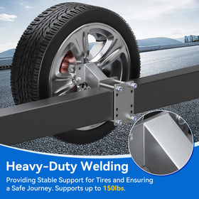 POOWEE detail of adjustable mounting holes demonstrating fit versatility for different trailer tongues