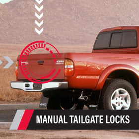 Pop & Lock close-up of lock cylinder showing durable finish and easy access