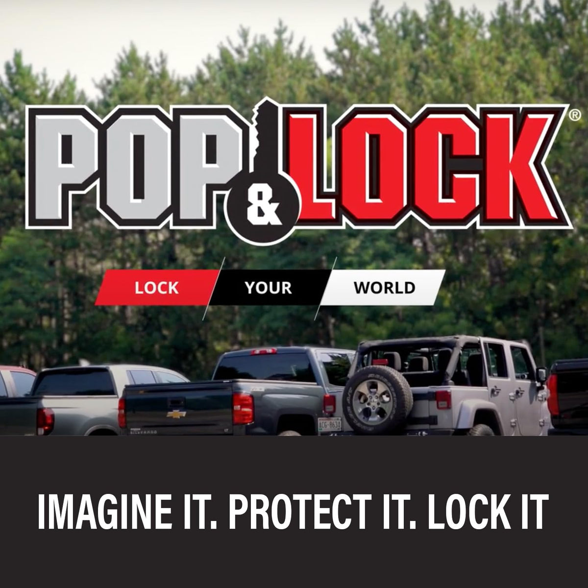 Pop & Lock lifestyle shot on truck with cover showing added cargo protection