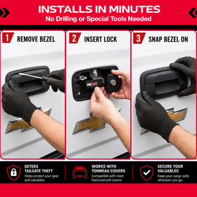 Pop & Lock held in hand to show scale and easy handling during installation