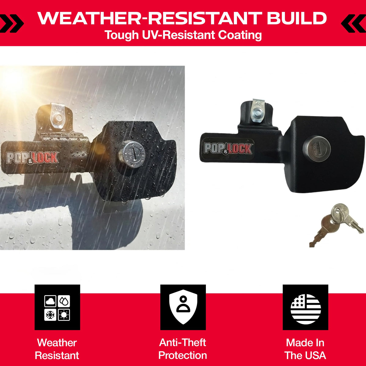 Pop & Lock finish detail showing UV-resistant coating for long-lasting color