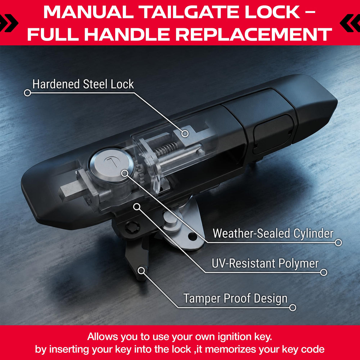 Pop & Lock PL5500 installation detail with hardware showing no-drill fitment