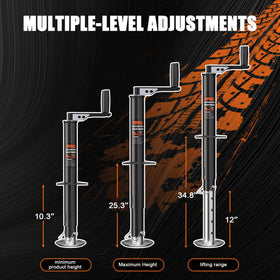 POPBULL adjustable drop leg detail demonstrating five-level height adjustment for versatility