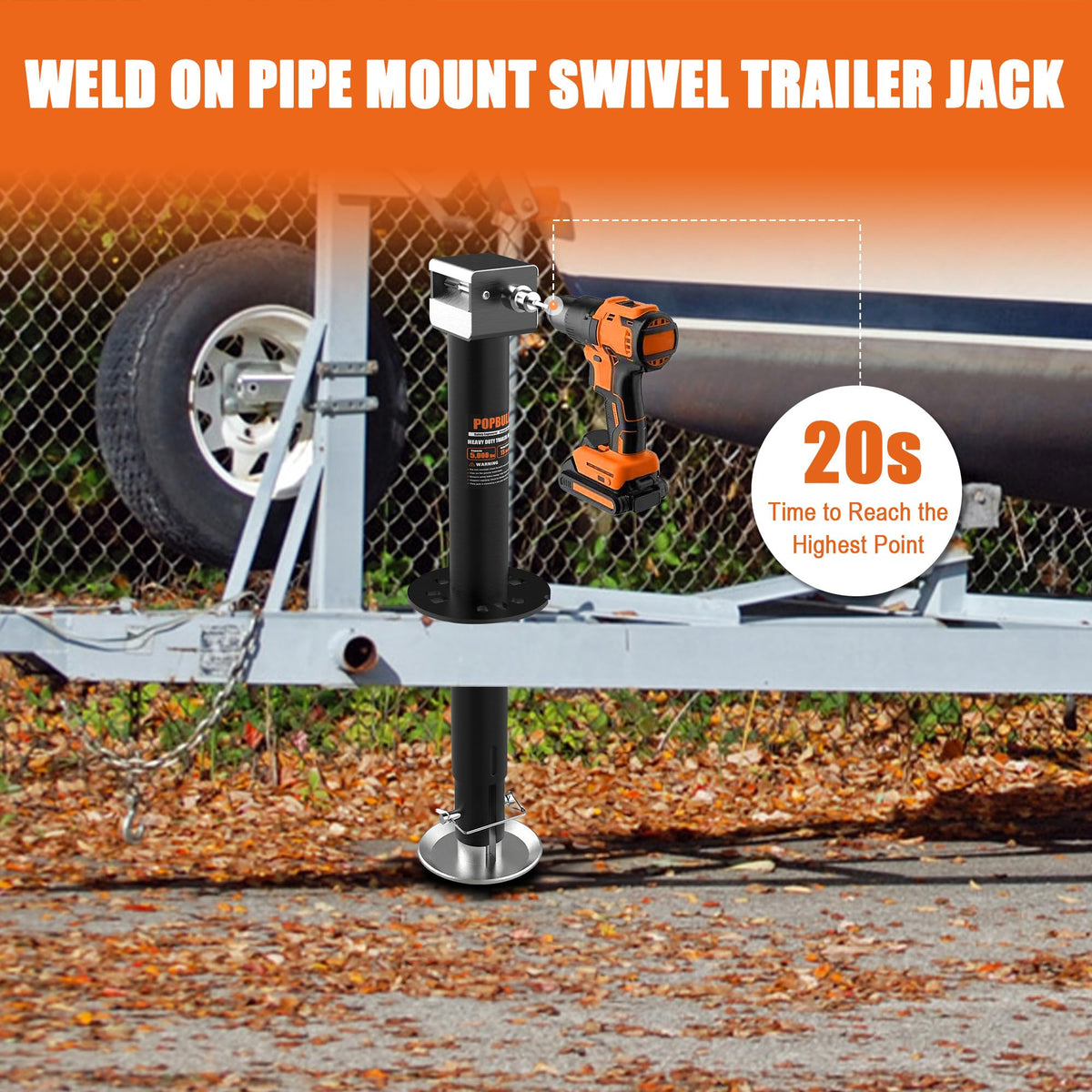 POPBULL close-up galvanized tube detail highlighting rust-resistant durability