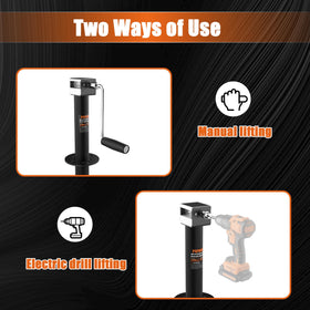 POPBULL drill-powered operation with cordless drill for faster, low-effort lifting
