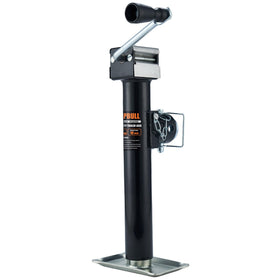 POPBULL front view of weld-on pipe swivel jack showing robust build and secure lifting