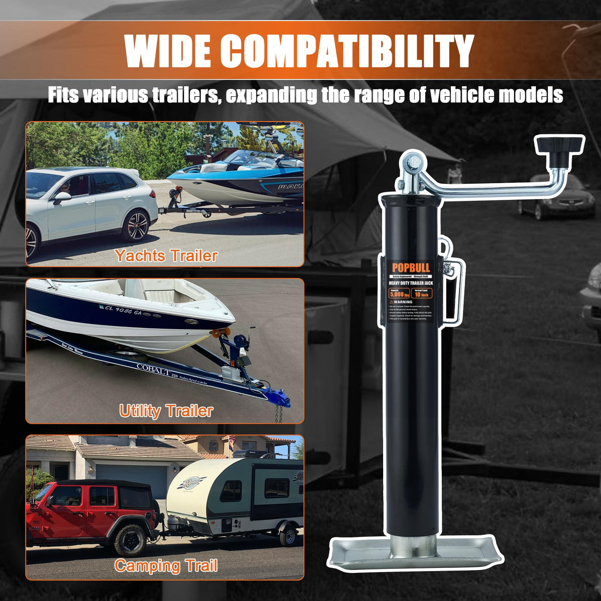 POPBULL installed at a campground showing reliable support for trailers in use
