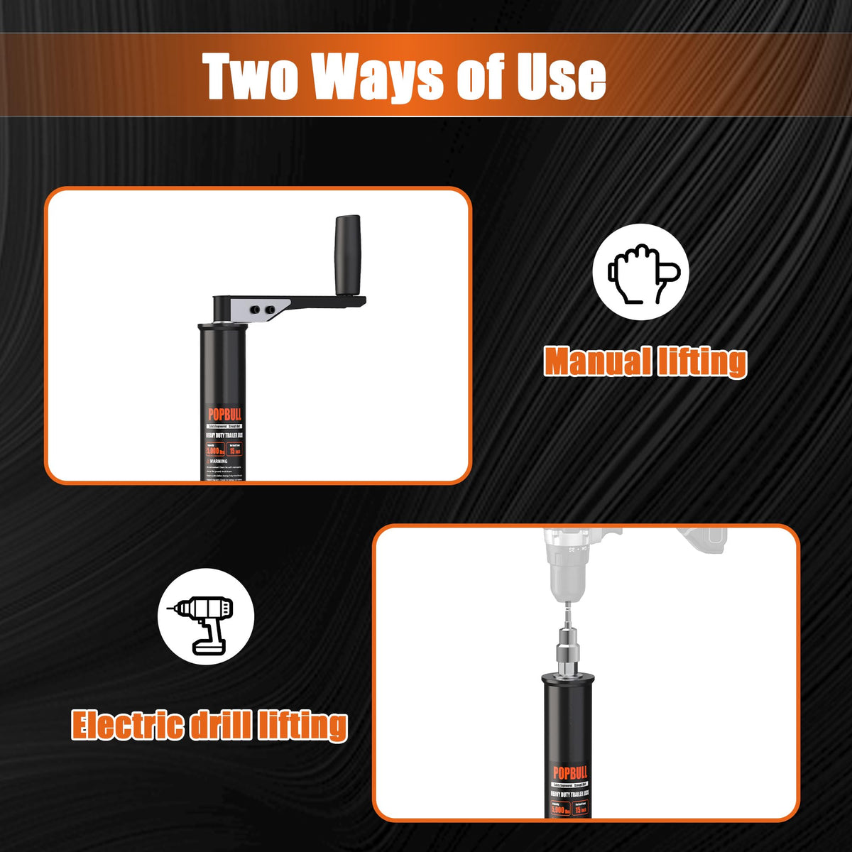 POPBULL manual handle operation showing hand-crank backup for reliable manual control