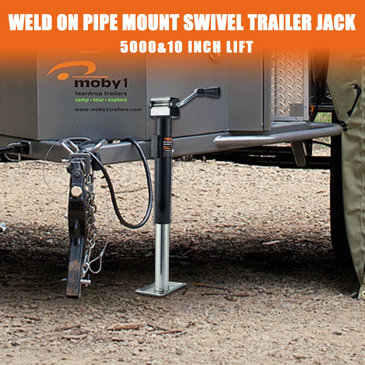 POPBULL side-wind handle close-up demonstrating easy manual height adjustment