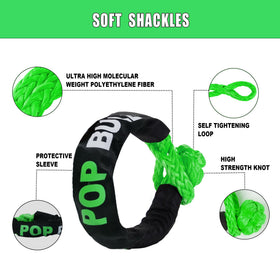 POPBULL soft shackle loop closeup showing lightweight safe connection