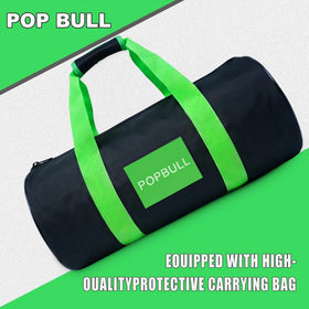 POPBULL storage bag with rope and shackles demonstrating compact transport