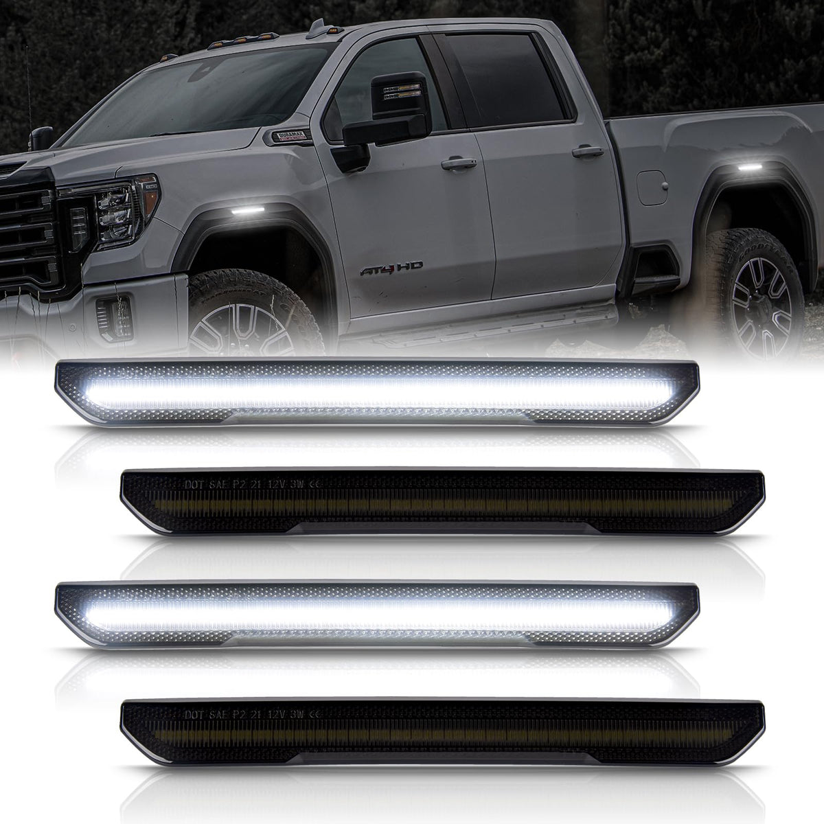 POPMOTORZ front side marker assembly showing clean fit and brighter visibility