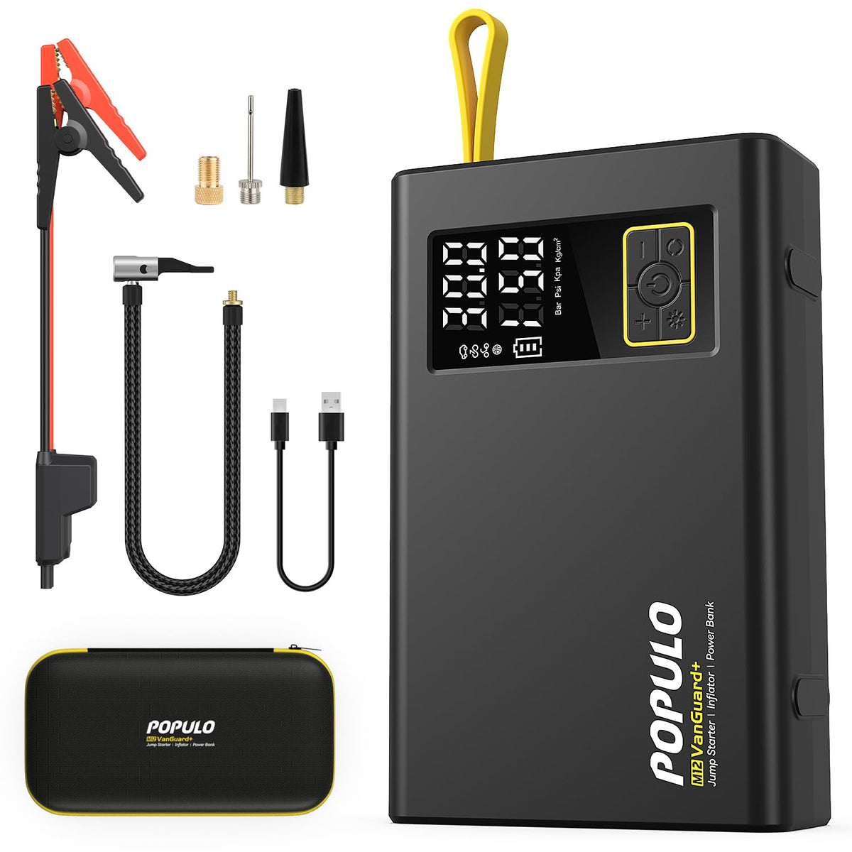 populo front unit overview showing controls and ports for quick identification and use