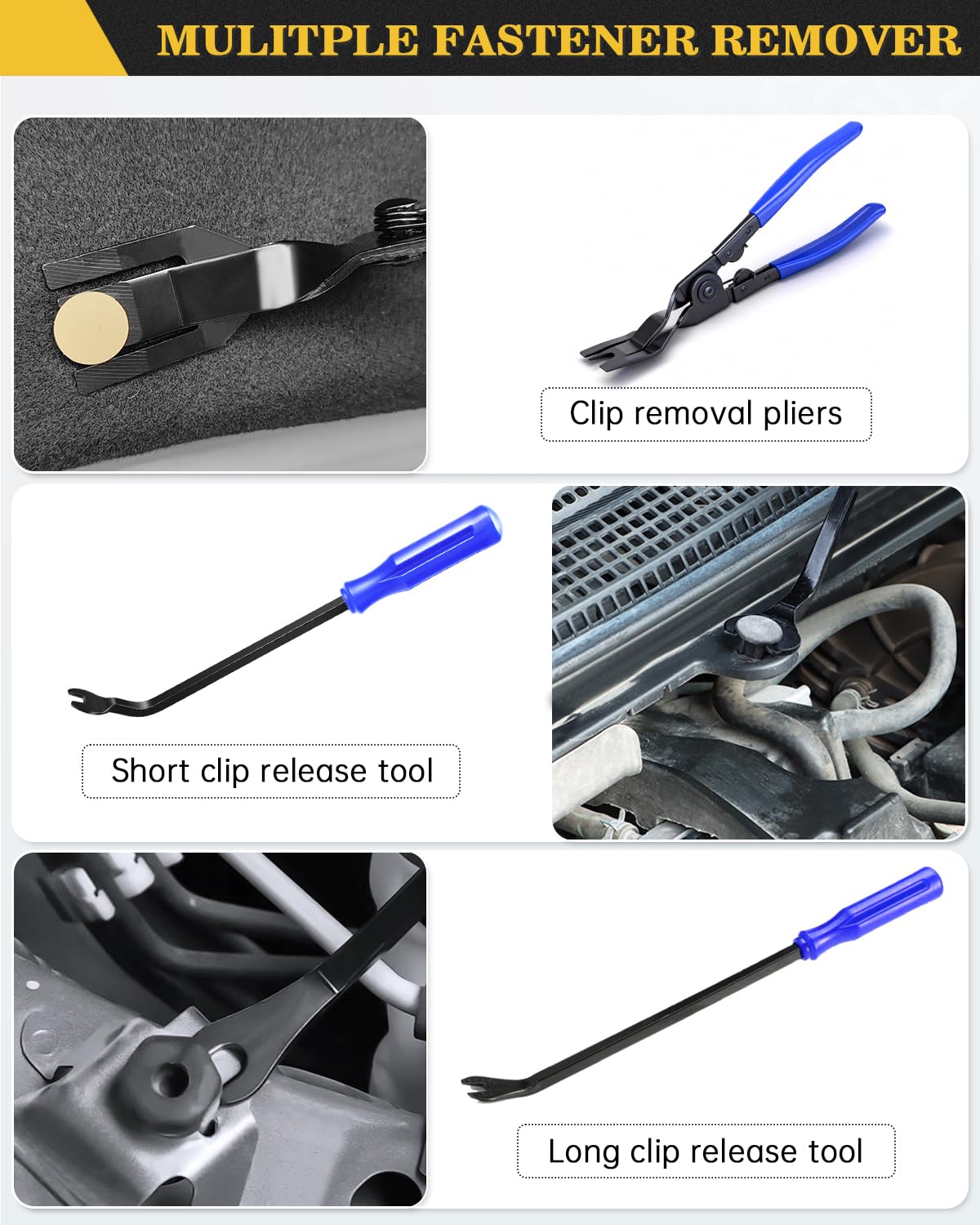 Poraxy clip removal pliers detail, grips and removes retainers safely