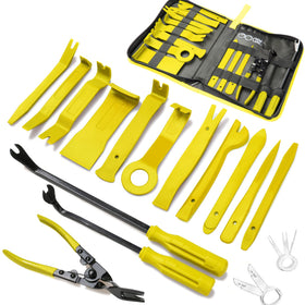 Poraxy front view of 19-piece kit neatly arranged showing full tool range and portability
