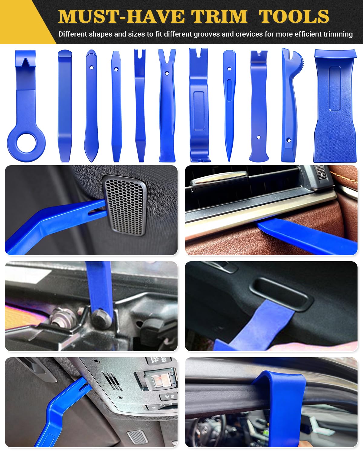 Poraxy nylon pry tool close-up, reinforced shape prevents scratches