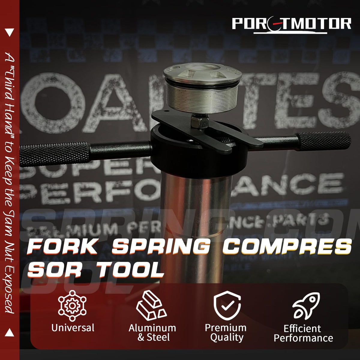porotmotor damper rod bleed tool threads close-up with multiple sizes for compatibility