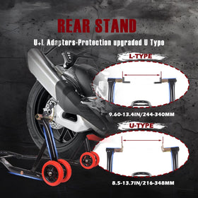 porotmotor rear stand adapter detail showing adjustable fit and secure contact benefit