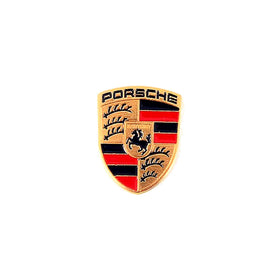 Porsche front view of key head crest showing accurate emblem and restored appearance