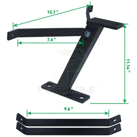 POSEAGLE long and short mounting rods displayed for flexible mower installation