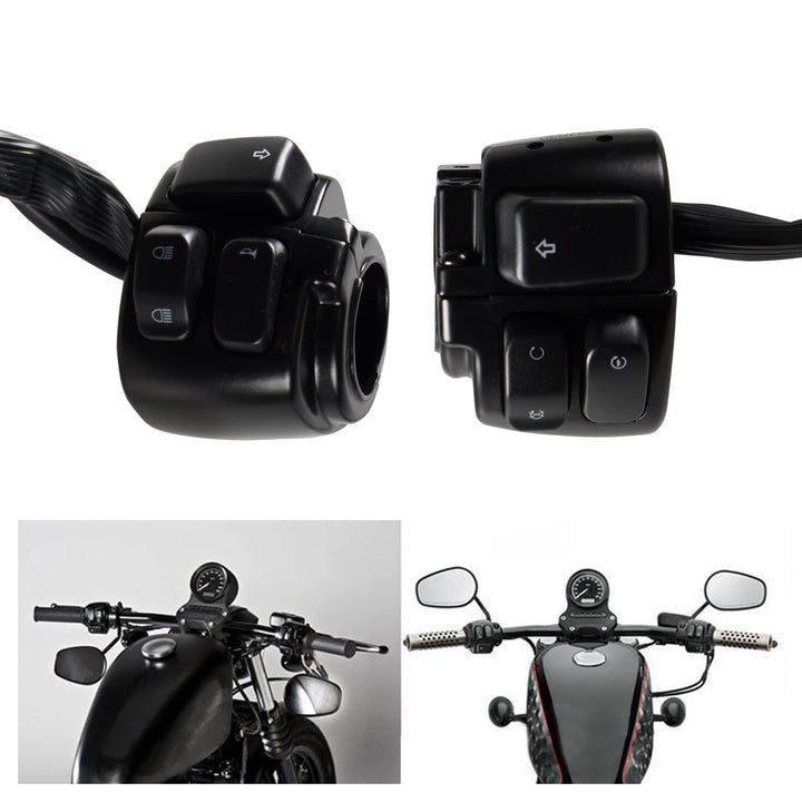POSENG front view of handlebar switch housings showing clean fit and controls
