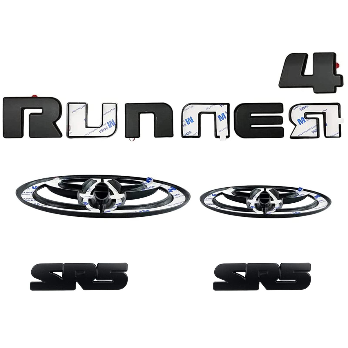 POSPICE front badge overlay on 4Runner showing matte black finish and clean look