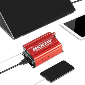 POTEK battery clamps and cigarette plug included for flexible installation