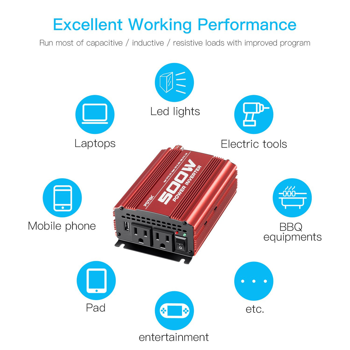 POTEK held in hand to show compact size and easy portability