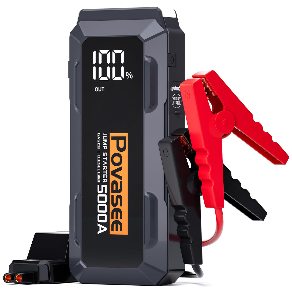 Povasee A40 front panel showing ports and rugged housing, clear usability benefit