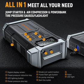 Povasee LED flashlight illuminated with SOS mode, bright emergency visibility