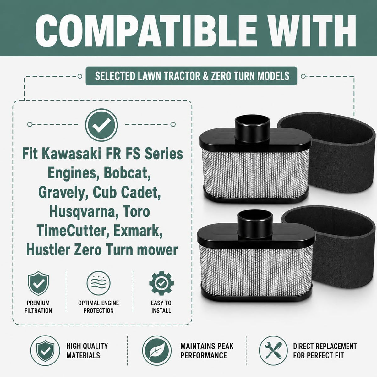 Poweka filter on scale showing dimensions for accurate compatibility check