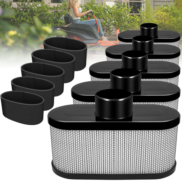 Poweka front packaging showing five-filter kit and easy replacement benefit