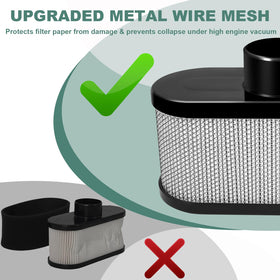 Poweka metal mesh structure protecting pleats for longer filter life