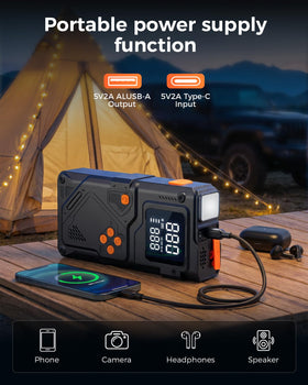 一筋の光 power bank charging a smartphone providing on-the-go power