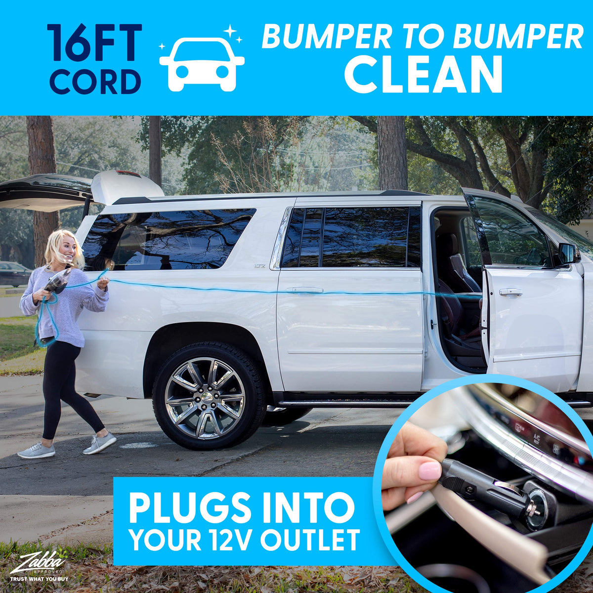 Power Practical crevice attachment cleaning between car seat gaps to reach hidden debris