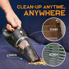 Power Practical cleaning car interior demonstrating targeted suction benefit