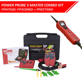 Power Probe next to a hand for scale showing portable design that speeds troubleshooting