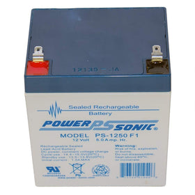 Power Sonic PS-1250 close view of terminals and scale, easy installation benefit