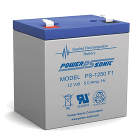 Power Sonic PS-1250 front label showing model and specs, clear identification benefit