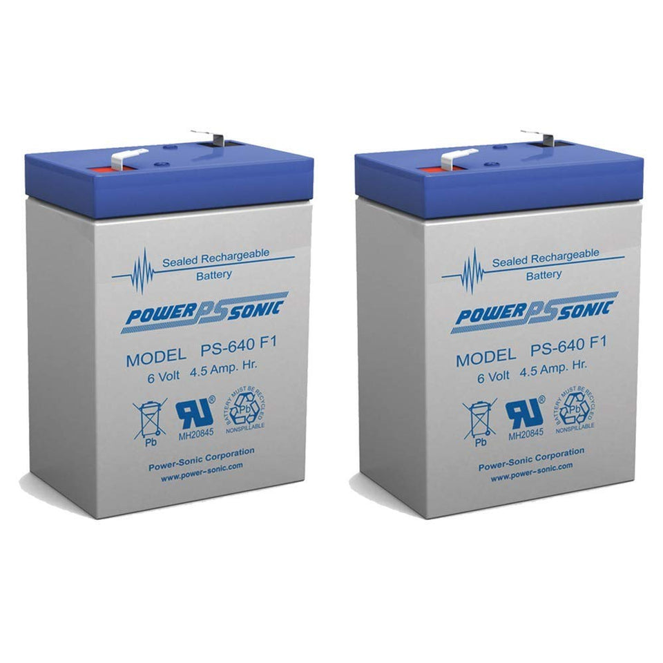 Power Sonic PS-640 front view showing compact sealed battery and label for quick identification