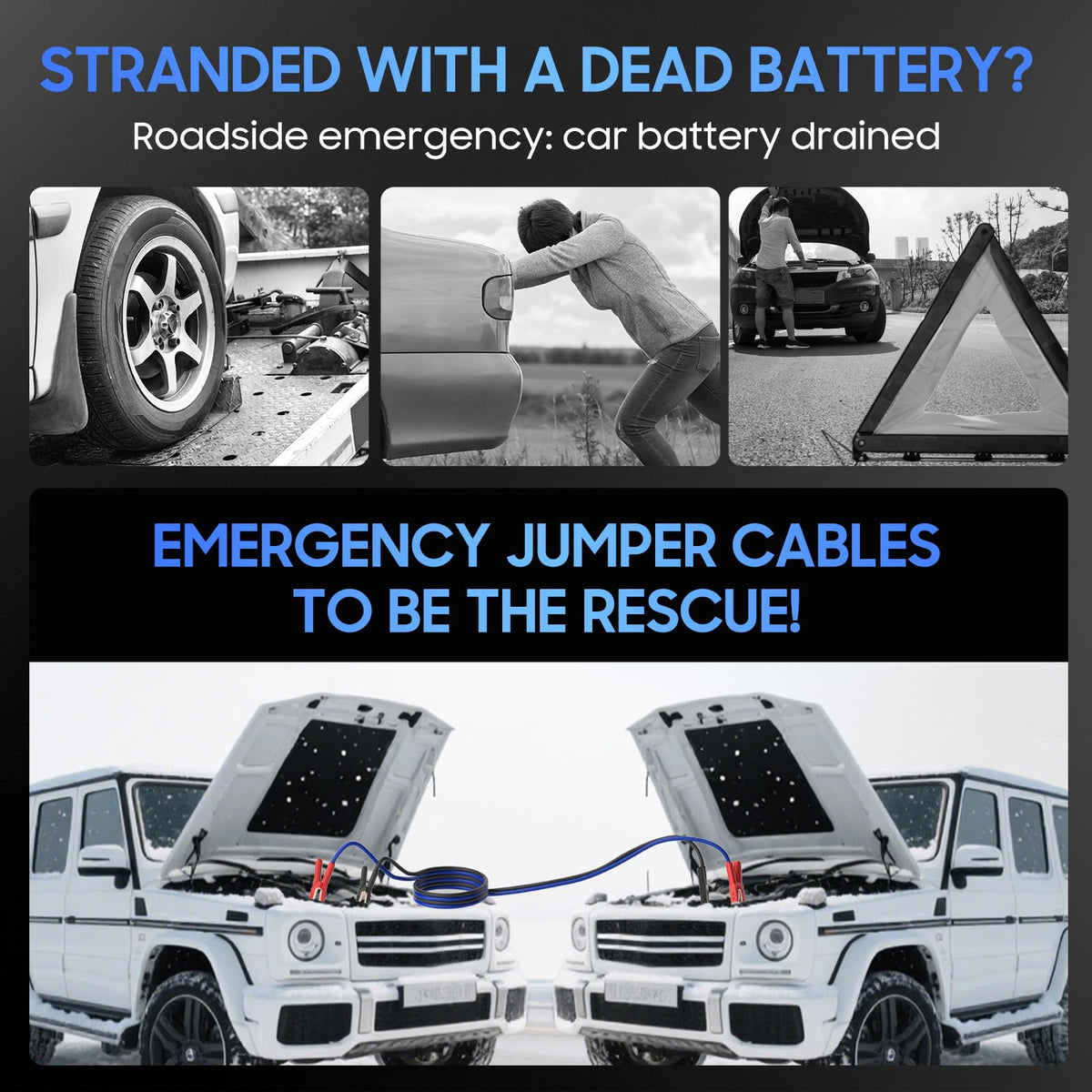 POWERBEST car in use during roadside jump showing reliable engine restart assistance