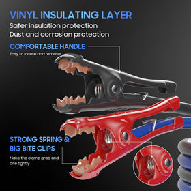 POWERBEST clamp closeup with serrated jaws delivering strong secure battery grip