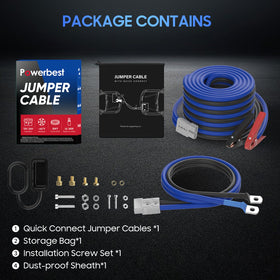 POWERBEST neatly coiled cable with storage bag showing organized transport benefit