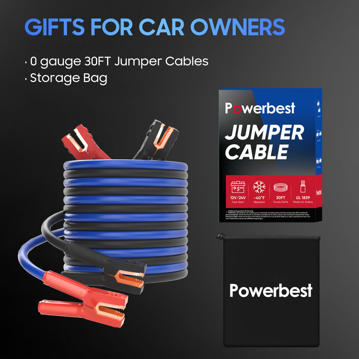 POWERBEST storage carrying case and accessories showing neat organization for transport