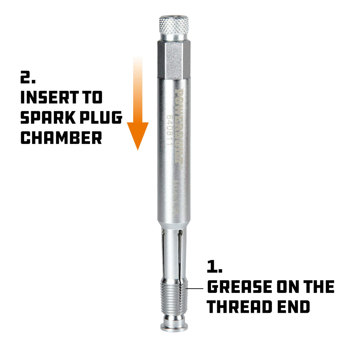 Powerbuilt close-up of thread profile showing precise cutting and cleaner threads