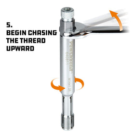 Powerbuilt expanded tool inside cylinder demonstrating internal engagement and cleanup