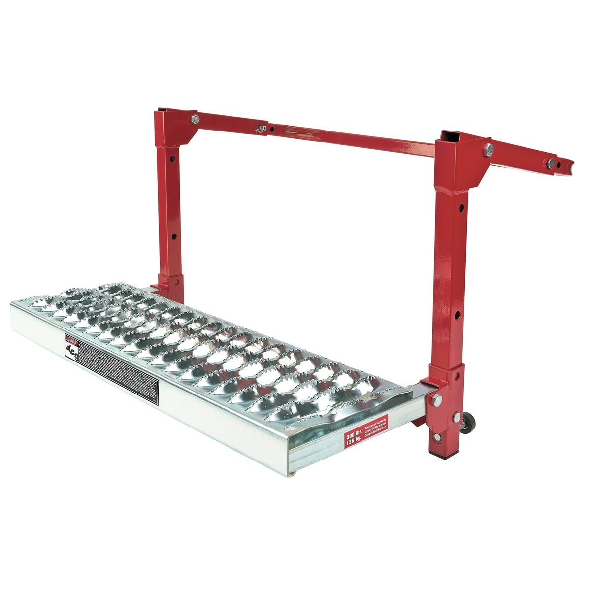 Powerbuilt front view showing full tire step and sturdy frame for safe access