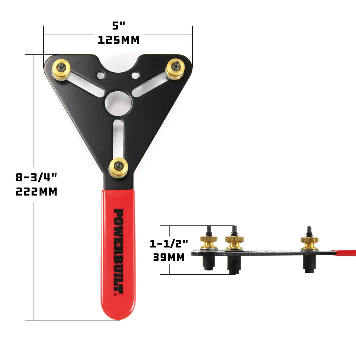 Powerbuilt non-slip rubberized handle detail showing grip comfort and improved control during service