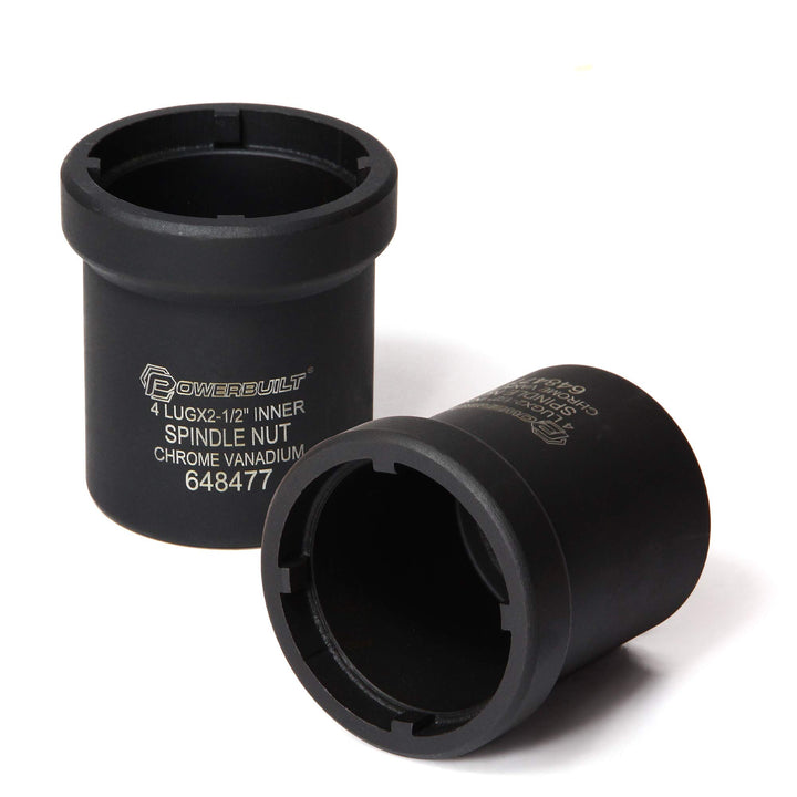 Powerbuilt front view of spindle nut socket showing fit and finish benefits