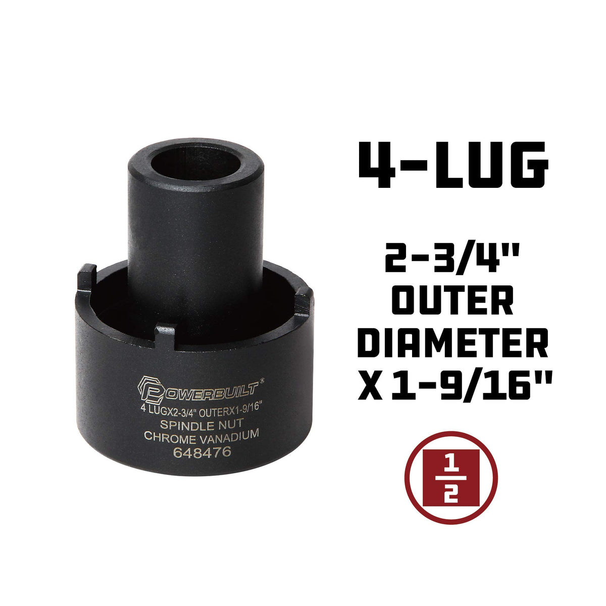 Close-up of Powerbuilt socket lug profile highlighting precision engagement and corrosion resistance